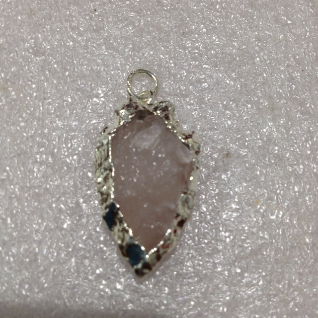 Arrow Pendant~Frame-Rose Qtz ~1pc Arrow Pendant~Frame-Rose Qtz ~1pc